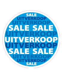 Etalage uitverkoopsticker rond