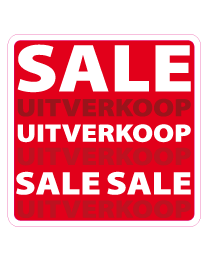 Etalagesticker sale uitverkoop vierkant