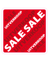 Etalagesticker sale uitverkoop vierkant