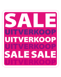Etalagesticker sale uitverkoop vierkant
