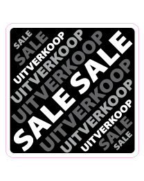 Etalagesticker sale uitverkoop vierkant