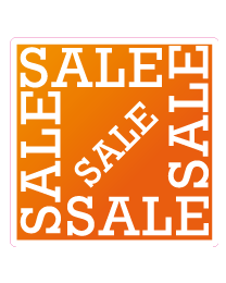 Etalagesticker sale vierkant 