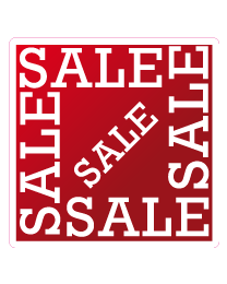Etalagesticker sale vierkant 