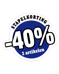 Raamsticker stapelkorting VA-0051