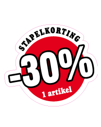 Raamsticker stapelkorting VA-0050