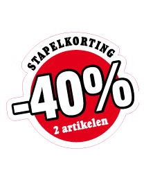 Raamsticker stapelkorting VA-0051