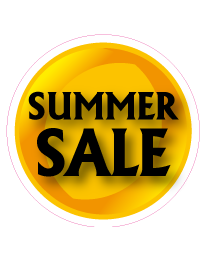 Etalage summersticker rond