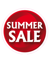 Etalage summersticker rond