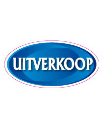 Etalage uitverkoopsticker ovaal