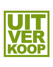 Etalagesticker uitverkoop vierkant