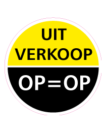 Etalage uitverkoopsticker rond