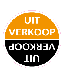 Etalage uitverkoopsticker rond