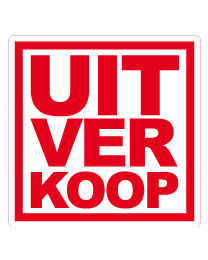 Etalagesticker uitverkoop vierkant