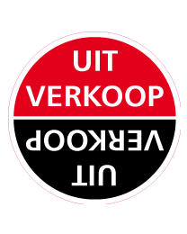 Etalage uitverkoopsticker rond