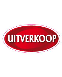 Etalage uitverkoopsticker ovaal