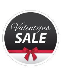 Etalagesticker valentijns sale rond