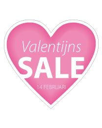 Etalage valentijns salesticker