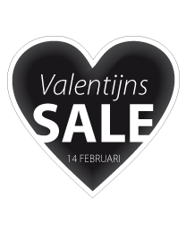 Etalage valentijns salesticker