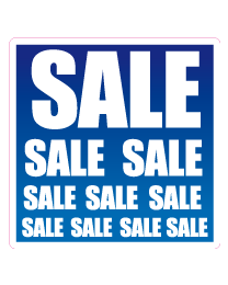 Etalagesticker sale vierkant