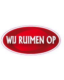 Etalage opruimingsticker ovaal