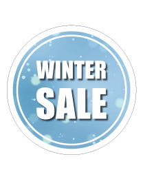 Etalage wintersticker rond