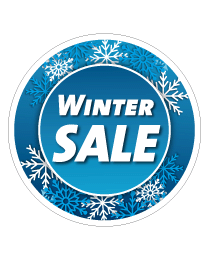Etalage wintersticker rond