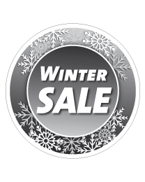 Etalage wintersticker rond