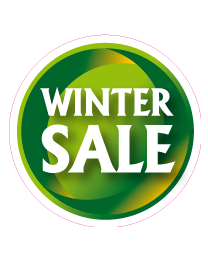 Etalage wintersticker rond