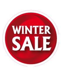 Etalage wintersticker rond