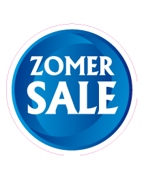 Etalage zomersticker rond