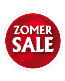 Etalage zomersticker rond