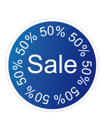 Etalage kortingsticker rond