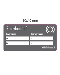 Onderhoudsticker remvloeistof