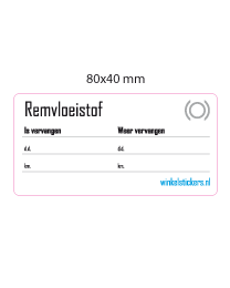 Onderhoudsticker remvloeistof