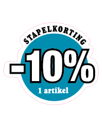 Etalagesticker stapelkorting winter blauw 1 artikel STA-107