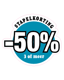 Etalagesticker stapelkorting winter blauw 1 artikel STA-109