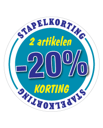 Etalagesticker stapelkorting winter blauw 2 artikel STA-113