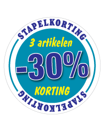 Etalagesticker stapelkorting winter blauw 3 artikel STA-114