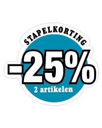 Etalagesticker stapelkorting winter blauw 1 artikel STA-108