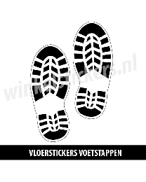 schoenstickers vloersticker zwart wit