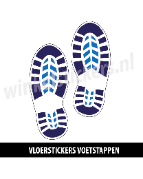 schoenstickers vloersticker blauw wit 2