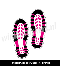 schoenstickers vloersticker zwart paars