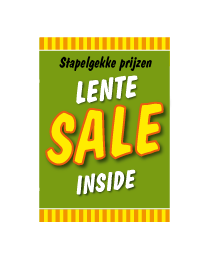 Poster stapelkorting lente groen STA-81