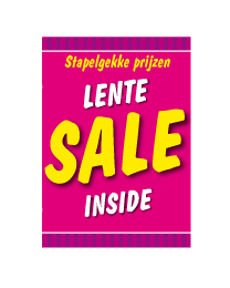 Poster stapelkorting sale lente roze STA-45