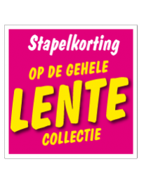 Etalagesticker stapelkorting lente roze STA-57