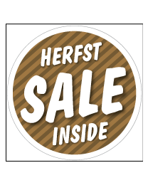 Etalagesticker stapelkorting herfst bruin sale STA-44