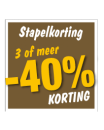 Etalagesticker stapelkorting herfst bruin 3 artikel vierkant STA-43
