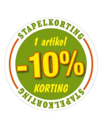Etalagesticker stapelkorting lente groen 1 artikel STA-65