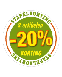 Etalagesticker stapelkorting lente groen 2 artikel STA-66
