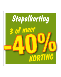 Etalagesticker stapelkorting lente groen 3 artikel STA-75